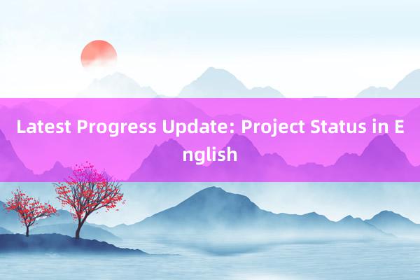 Latest Progress Update: Project Status in English